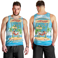 Aloha Hawaii Men Tank Top Funny Macaw Parrot Tropical Vibe