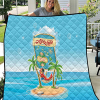 Aloha Hawaii Quilt Funny Macaw Parrot Tropical Vibe LT05 Blue - Polynesian Pride