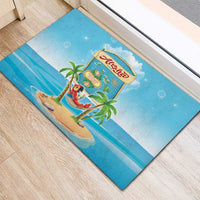 Aloha Hawaii Rubber Doormat Funny Macaw Parrot Tropical Vibe LT05 - Polynesian Pride