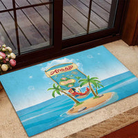 Aloha Hawaii Rubber Doormat Funny Macaw Parrot Tropical Vibe LT05 - Polynesian Pride