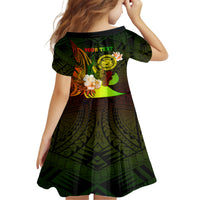 Personalised Hawaii State Motto Family Matching Summer Maxi Dress and Hawaiian Shirt Hawaiian Tribal Reggae Hammerhead Shark LT05 - Polynesian Pride