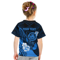 Personalised Hawaii State Motto Kid T Shirt Hawaiian Tribal Blue Hammerhead Shark LT05 - Polynesian Pride