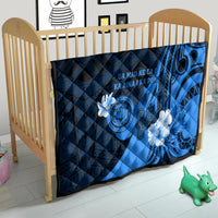 Hawaii State Motto Quilt Hawaiian Tribal Blue Hammerhead Shark LT05 - Polynesian Pride