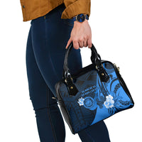 Hawaii State Motto Shoulder Handbag Hawaiian Tribal Blue Hammerhead Shark LT05 - Polynesian Pride