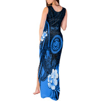 Personalised Hawaii State Motto Tank Maxi Dress Hawaiian Tribal Blue Hammerhead Shark LT05 - Polynesian Pride