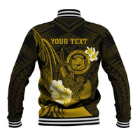 Personalised Hawaii State Motto Baseball Jacket Hawaiian Tribal Gold Hammerhead Shark LT05 - Polynesian Pride