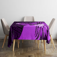 Hawaii State Motto Tablecloth Hawaiian Tribal Purple Hammerhead Shark LT05 - Polynesian Pride