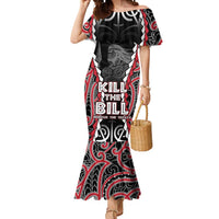 Aotearoa Waitangi Day Mermaid Dress Maori Warrior Tribal Tattoo LT05 Women Black - Polynesian Pride