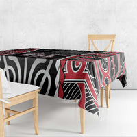 Aotearoa Waitangi Day Tablecloth Maori Warrior Tribal Tattoo
