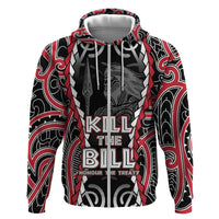 Aotearoa Waitangi Day Zip Hoodie Maori Warrior Tribal Tattoo LT05 Zip Hoodie Black - Polynesian Pride