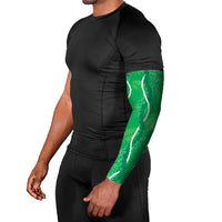 Hawaii Maile Lei Arm Sleeves With Green Monstera Pattern LT05 - Polynesian Pride