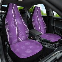Hawaii Maile Lei Car Seat Cover With Violet Monstera Pattern LT05 One Size Violet - Polynesian Pride