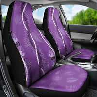 Hawaii Maile Lei Car Seat Cover With Violet Monstera Pattern LT05 - Polynesian Pride