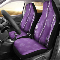 Hawaii Maile Lei Car Seat Cover With Violet Monstera Pattern LT05 - Polynesian Pride