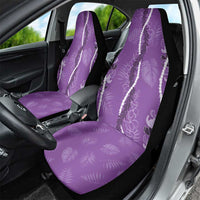 Hawaii Maile Lei Car Seat Cover With Violet Monstera Pattern LT05 - Polynesian Pride
