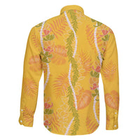 Hawaii Maile Lei Family Matching Summer Maxi Dress and Hawaiian Shirt With Yellow Monstera Pattern LT05 - Polynesian Pride