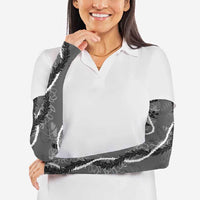 Hawaii Maile Lei Arm Sleeves With Gray Monstera Pattern LT05 - Polynesian Pride