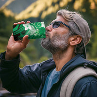 Polynesia Hammerhead Shark 4 in 1 Can Cooler Tumbler Green Tribal Pattern With Plumeria - Polynesian Pride