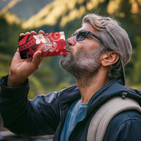 Polynesia Hammerhead Shark 4 in 1 Can Cooler Tumbler Red Tribal Pattern With Plumeria - Polynesian Pride