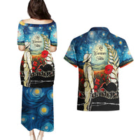 Kei Wareware Tatou New Zealand ANZAC Day Couples Matching Puletasi and Hawaiian Shirt Starry Night Inspo Style LT05 - Polynesian Pride