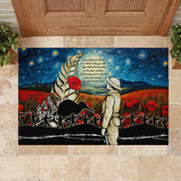 Kei Wareware Tatou New Zealand ANZAC Day Rubber Doormat Starry Night Inspo Style