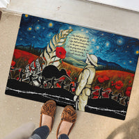 Kei Wareware Tatou New Zealand ANZAC Day Rubber Doormat Starry Night Inspo Style