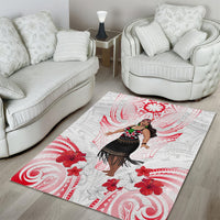 New Zealand Women's Day Area Rug Maori Wahine Polynesian Pattern
