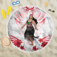 New Zealand Women's Day Beach Blanket Maori Wahine Polynesian Pattern