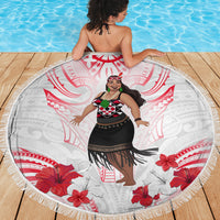 New Zealand Women's Day Beach Blanket Maori Wahine Polynesian Pattern