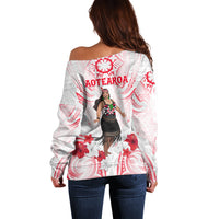 New Zealand Women's Day Off Shoulder Sweater Maori Wahine Polynesian Pattern LT05 - Polynesian Pride