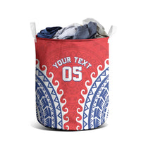 Custom Tuamotu Archipelago Laundry Basket Polynesian Tribal Tattoo