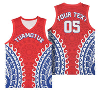 Custom Tuamotu Archipelago Basketball Jersey Polynesian Tribal Tattoo