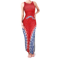 Custom Tuamotu Archipelago Family Matching Tank Maxi Dress and Hawaiian Shirt Polynesian Tribal Tattoo