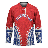 Custom Tuamotu Archipelago Hockey Jersey Polynesian Tribal Tattoo