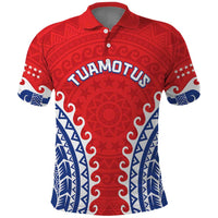 Custom Tuamotu Archipelago Polo Shirt Polynesian Tribal Tattoo
