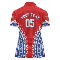 Custom Tuamotu Archipelago Women Polo Shirt Polynesian Tribal Tattoo