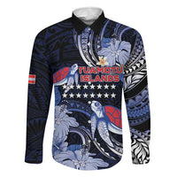 Tuamotu Islands Family Matching Off The Shoulder Long Sleeve Dress and Hawaiian Shirt Polynesian Pattern With Turtle