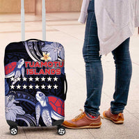 Tuamotu Islands Luggage Cover Polynesian Pattern With Turtle
