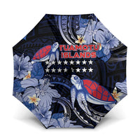 Tuamotu Islands Umbrella Polynesian Pattern With Turtle