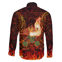 Samoa Siva Afi Festival Family Matching Off Shoulder Short Dress and Hawaiian Shirt Fire Knife Dancing LT05 - Polynesian Pride