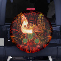 Samoa Siva Afi Festival Spare Tire Cover Fire Knife Dancing LT05 - Polynesian Pride