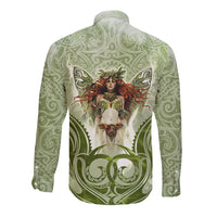 New Zealand Maori Fairy Patupaiarehe Long Sleeve Button Shirt Polynesian Style LT05 - Polynesian Pride
