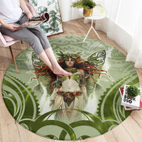 New Zealand Maori Fairy Patupaiarehe Round Carpet Polynesian Style