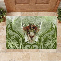 New Zealand Maori Fairy Patupaiarehe Rubber Doormat Polynesian Style