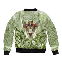 New Zealand Maori Fairy Patupaiarehe Sleeve Zip Bomber Jacket Polynesian Style LT05 - Polynesian Pride