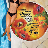 ANZAC Day Red Poppy Beach Blanket Honoring The ANZAC Spirit