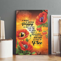 ANZAC Day Red Poppy Canvas Wall Art Honoring The ANZAC Spirit