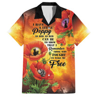 ANZAC Day Red Poppy Family Matching Off The Shoulder Long Sleeve Dress and Hawaiian Shirt Honoring The ANZAC Spirit LT05 Dad's Shirt - Short Sleeve Orange - Polynesian Pride