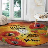 ANZAC Day Red Poppy Round Carpet Honoring The ANZAC Spirit LT05 - Polynesian Pride