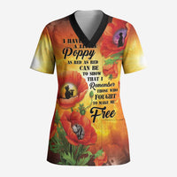 ANZAC Day Red Poppy Scrub Top Honoring The ANZAC Spirit - Polynesian Pride